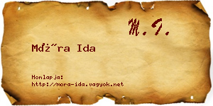 Móra Ida névjegykártya