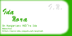 ida mora business card